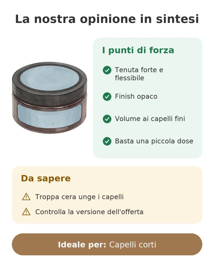La nostra opinione in sintesi su la cera per capelli American Crew Fiber
