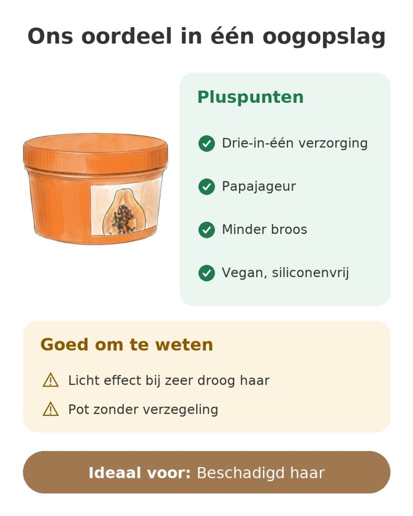 Ons oordeel in één oogopslag over het papaja haarmasker van Garnier