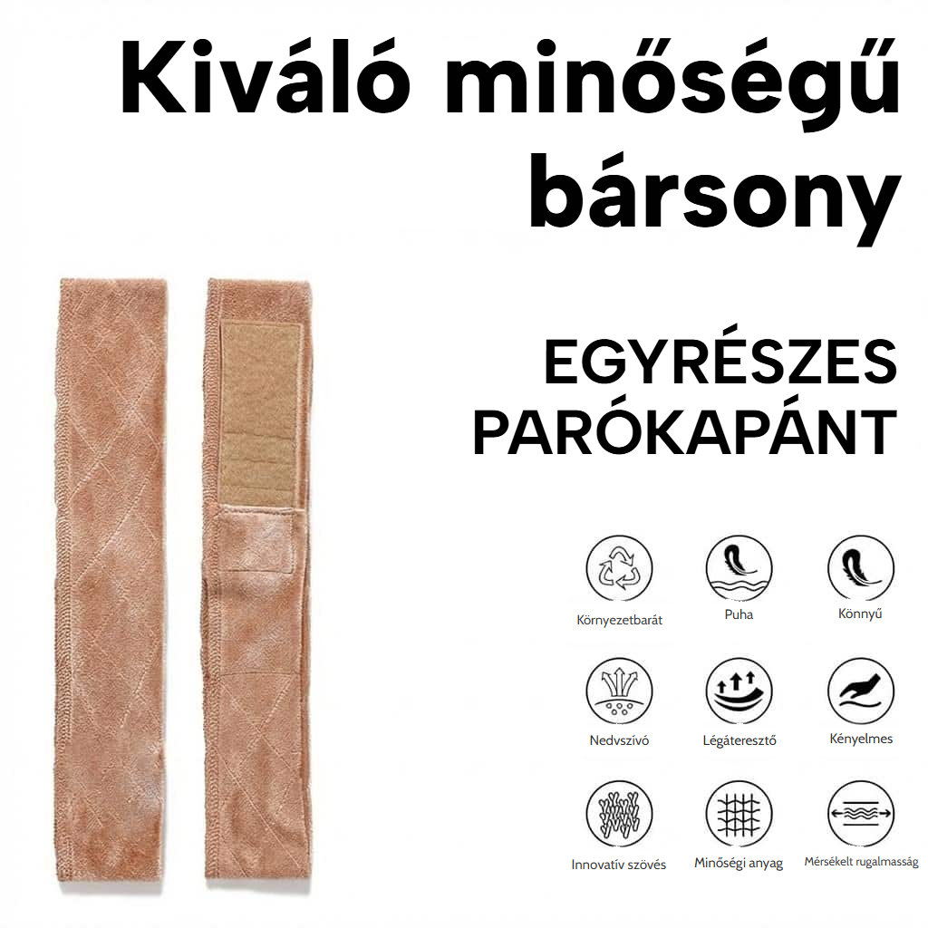 Csúszásmentes parókapánt állítható tépőzárral