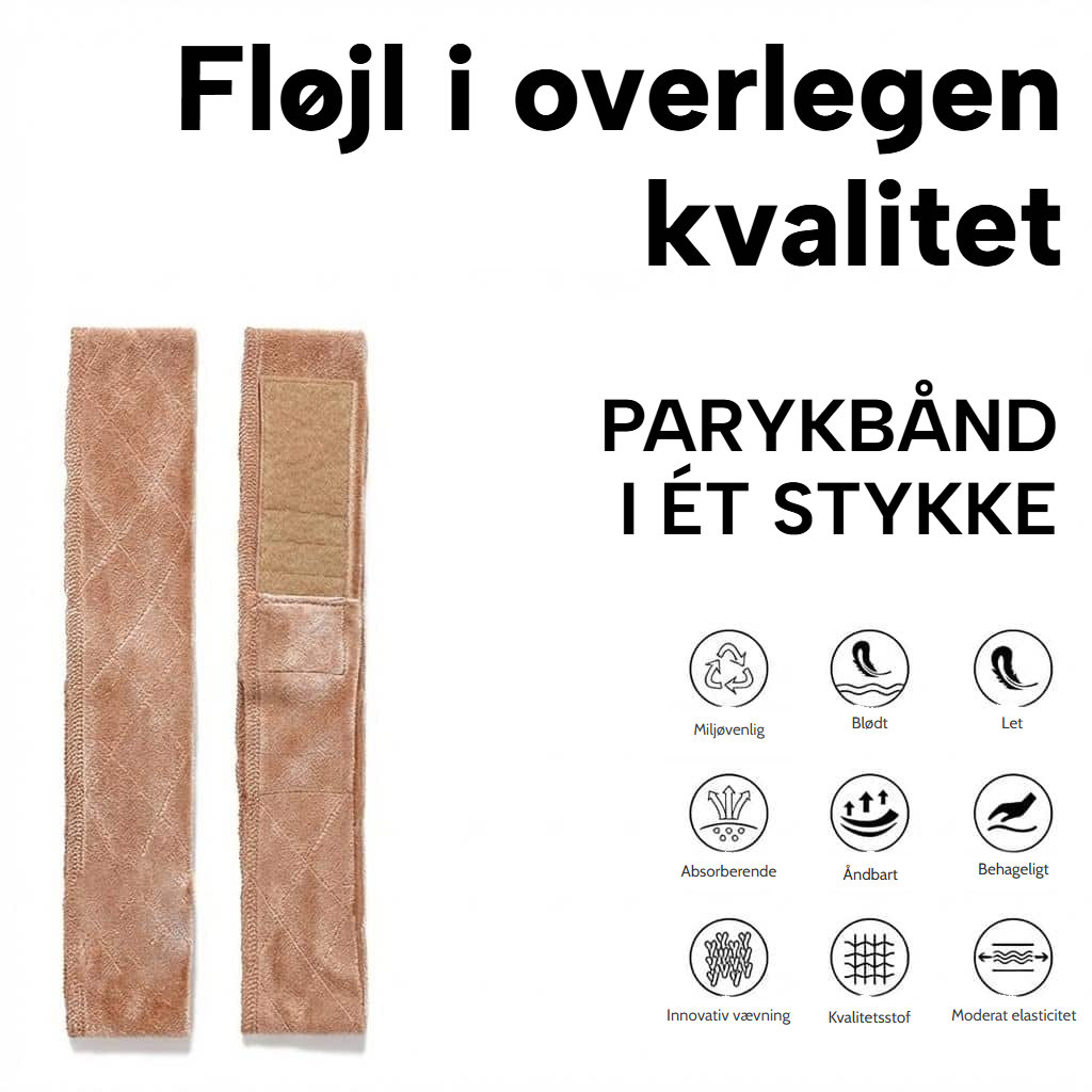 Skridsikkert parykbånd med justerbar velcro