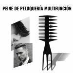Peine de peinado multifunción de doble cara con dientes finos y anchos para desenredar y peinar