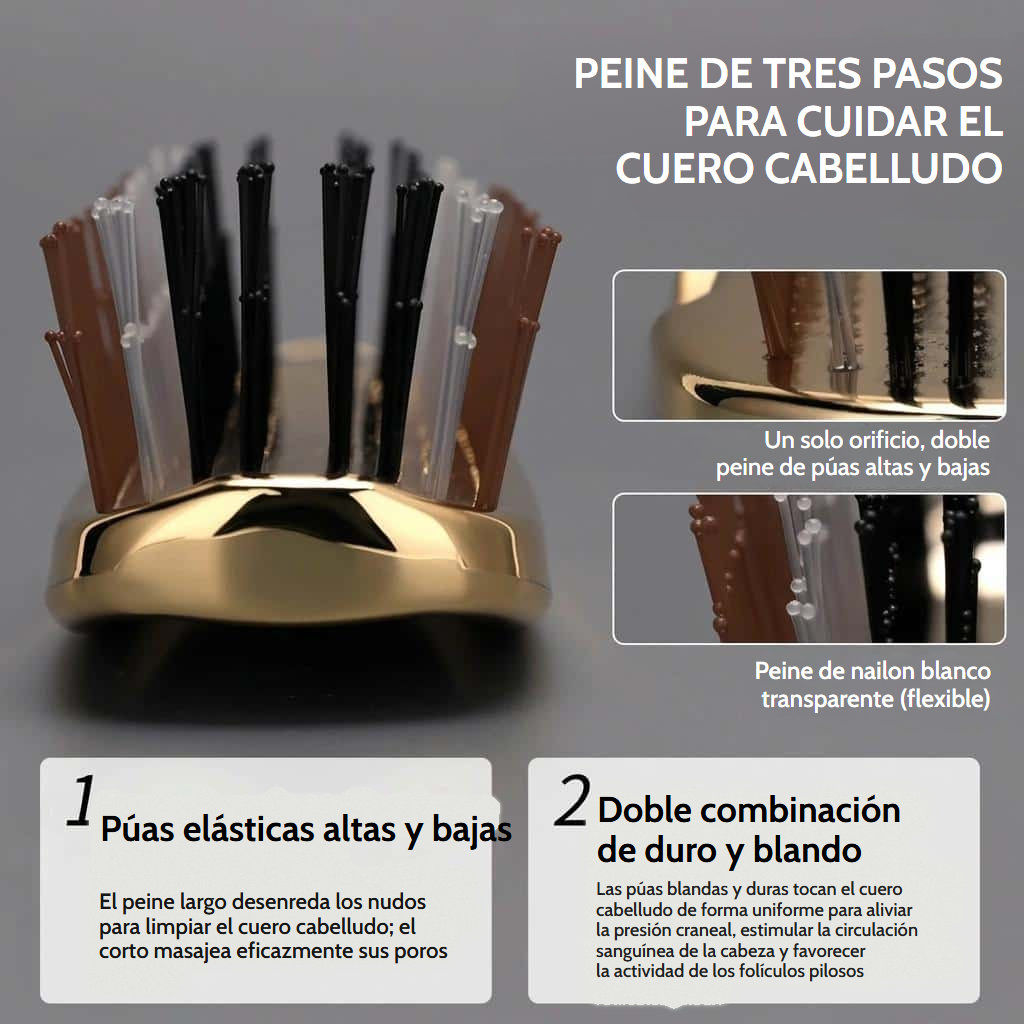 Cepillo de masaje del cuero cabelludo rosa con púas de nailon antiestáticas
