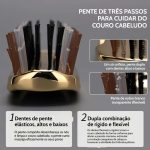 Escova de massagem do couro cabeludo rosa com pontas de nylon antiestáticas
