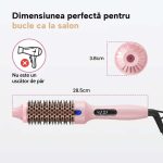 Perie termică de îndreptat, buclat și volumizat, cu ecran LED