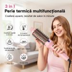 Perie termică de îndreptat, buclat și volumizat, cu ecran LED