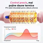 Perie termică de îndreptat, buclat și volumizat, cu ecran LED