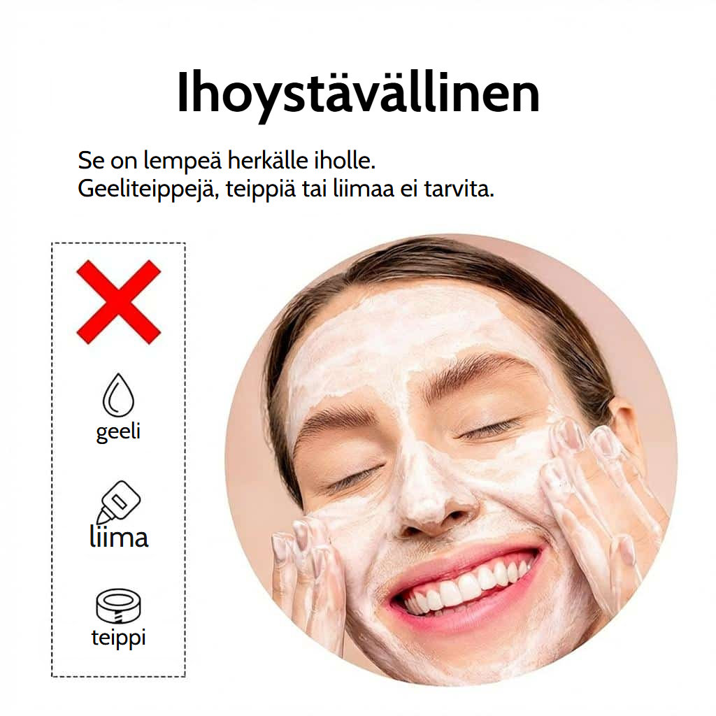 Liukumaton peruukkipanta säädettävällä tarranauhalla
