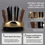 Spazzola massaggiante rosa per cuoio capelluto con punte in nylon antistatico