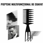 Pieptene de coafat multifuncțional, cu două fețe și dinți fini și largi pentru descâlcit și coafat