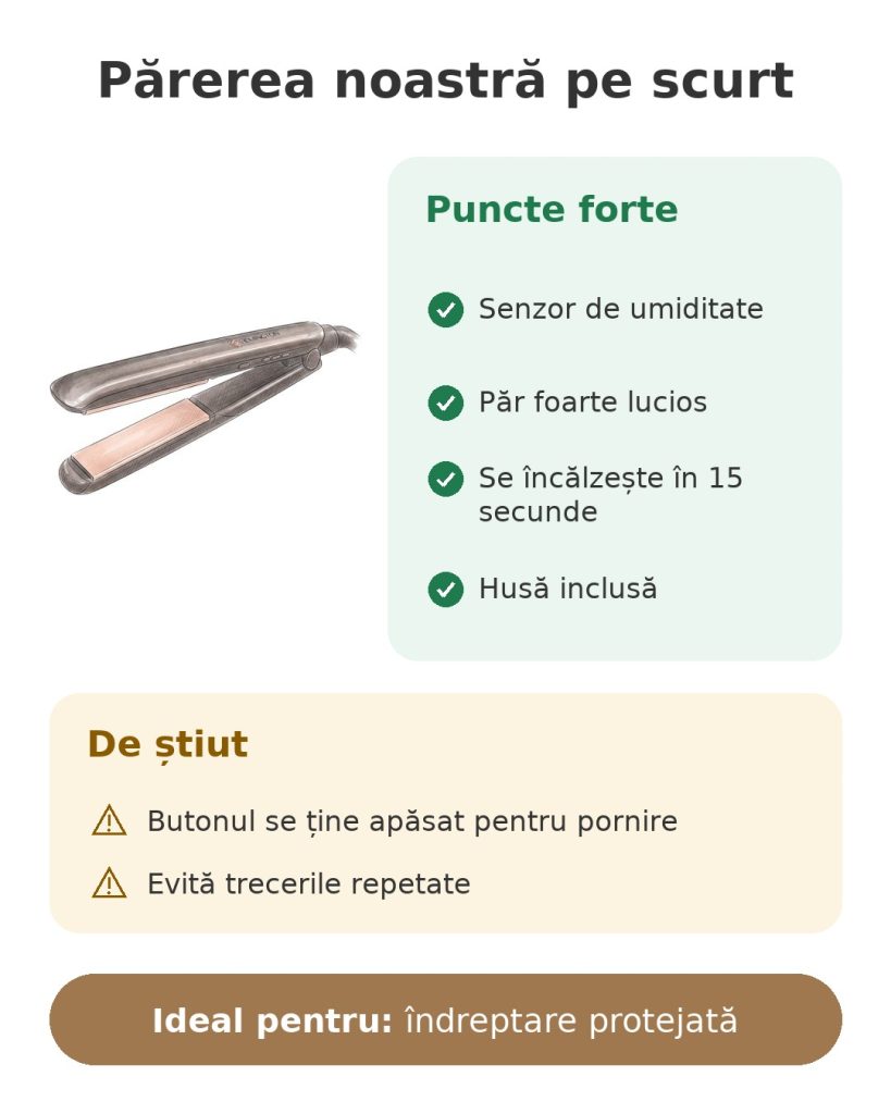 Placă de îndreptat Remington Keratin Protect Intelligent Părerea noastră pe scurt despre placa de păr Remington Keratin Protect