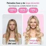 Cepillo térmico alisador, rizador y voluminizador con pantalla LED