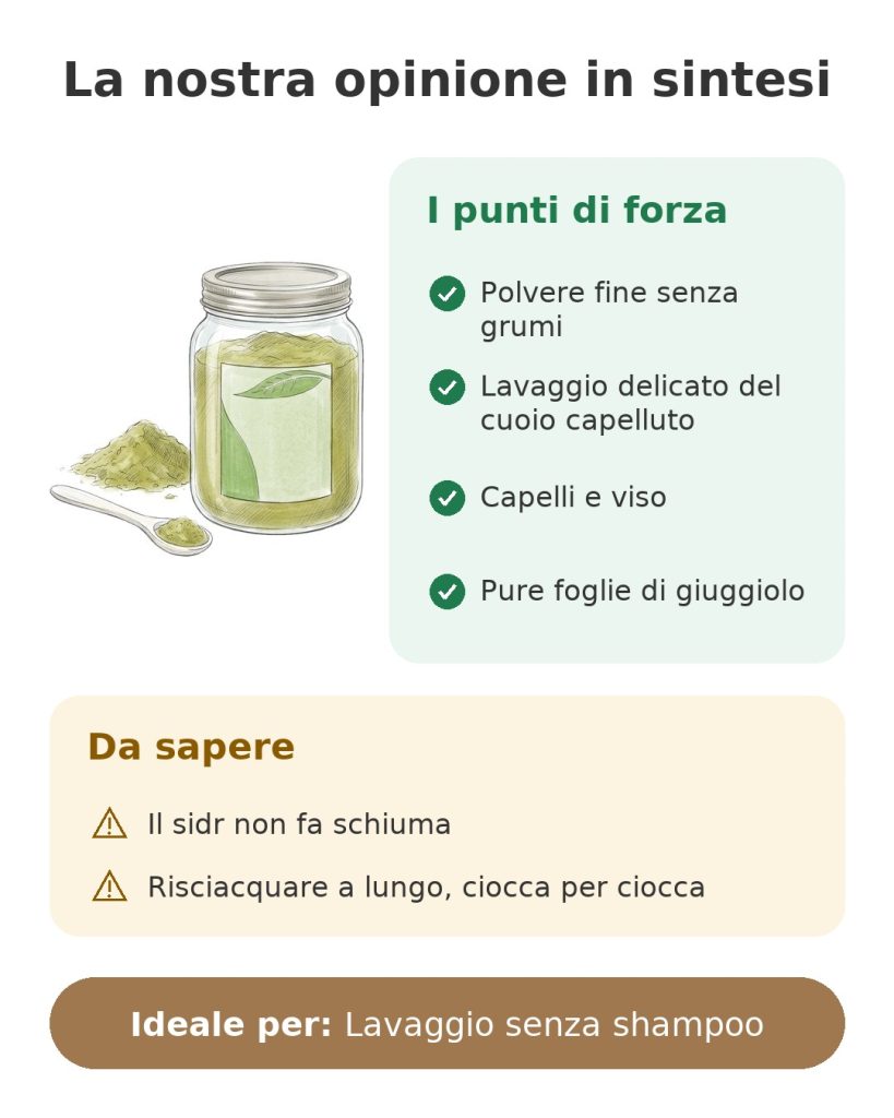 La nostra opinione in sintesi sulla polvere di sidr in foglie di giuggiolo