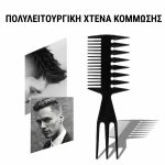 Πολυλειτουργική χτένα styling διπλής όψης με λεπτά και φαρδιά δόντια για ξεμπέρδεμα και χτένισμα