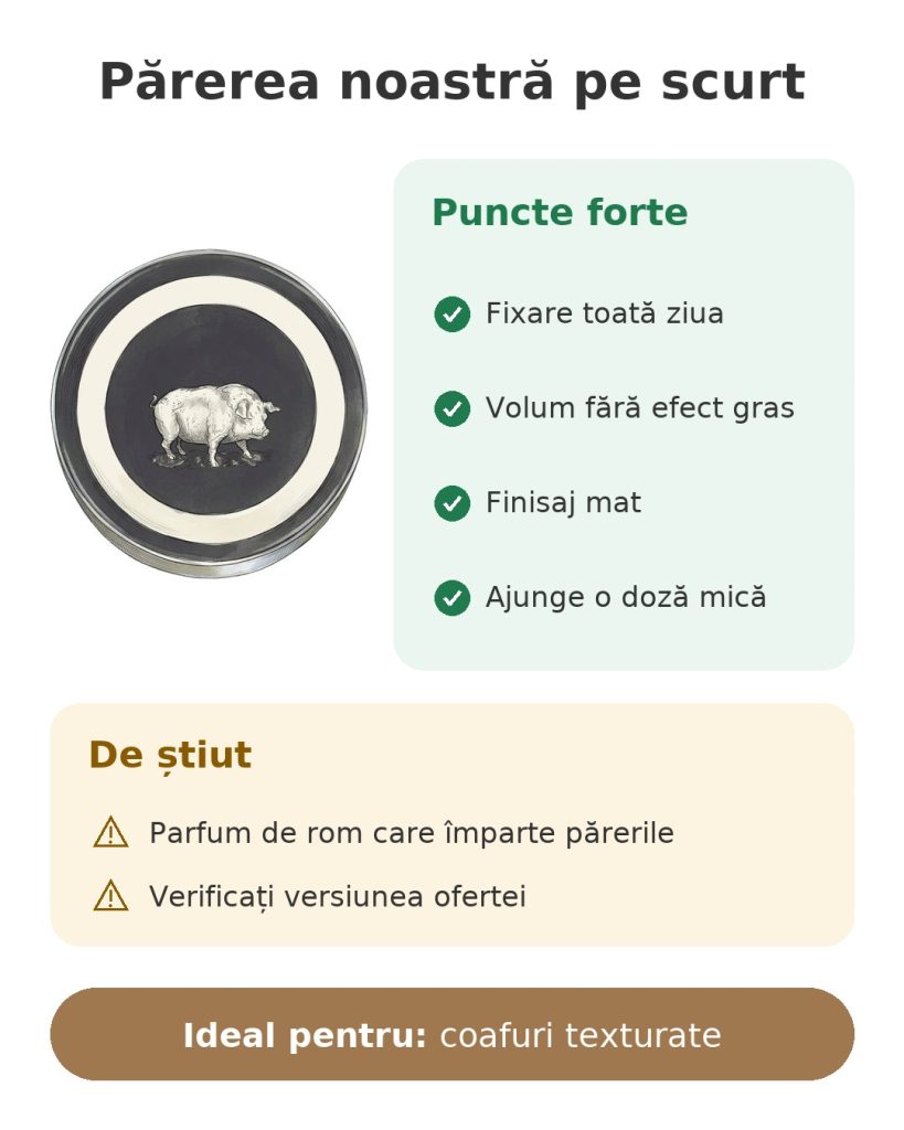 Pomadă Reuzel Extreme Hold Matte Părerea noastră pe scurt despre pomada de coafat Reuzel cu finisaj mat
