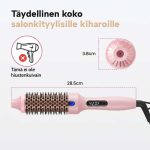 Suoristava, kihartava ja tuuheuttava lämpöharja LED-näytöllä