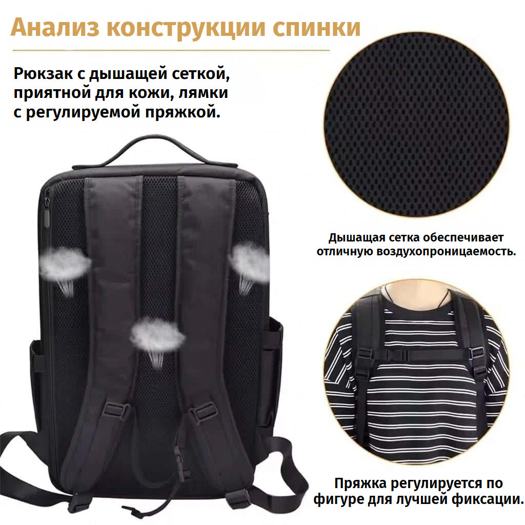 Профессиональный рюкзак для макияжа и инструментов для укладки с регулируемыми отделениями