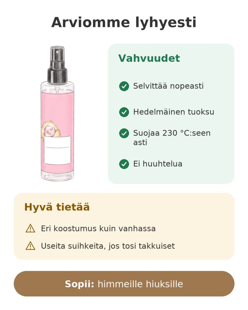Arviomme lyhyesti: Schwarzkopfin huuhtelematon selvitysmaito hedelmäisellä tuoksulla ja lämpösuojalla