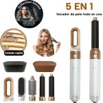 Secador de pelo 5 en 1 todo en uno con sus accesorios intercambiables y dos estuches