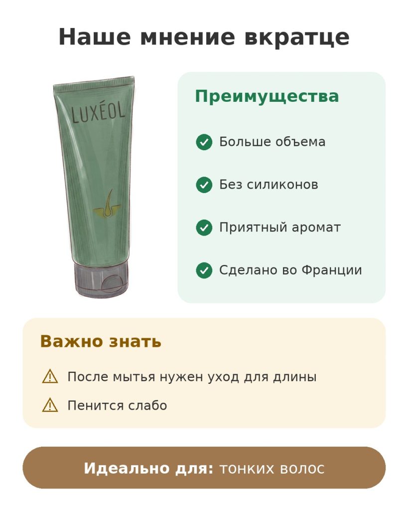 Наше мнение вкратце о шампуне для волос Luxéol