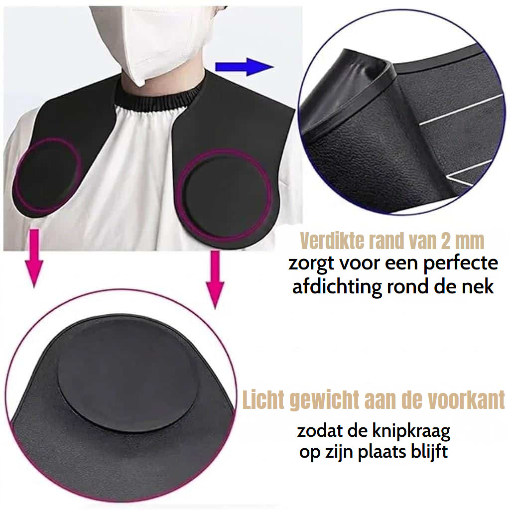 Waterdichte kapmantel met geometrisch motief voor de salon