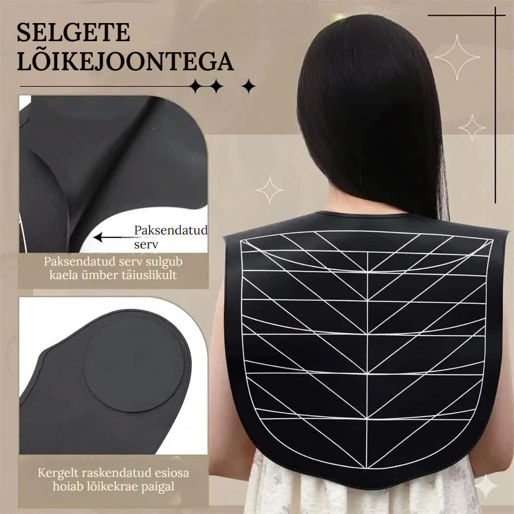 Geomeetrilise mustriga veekindel juuksurikeep salongile