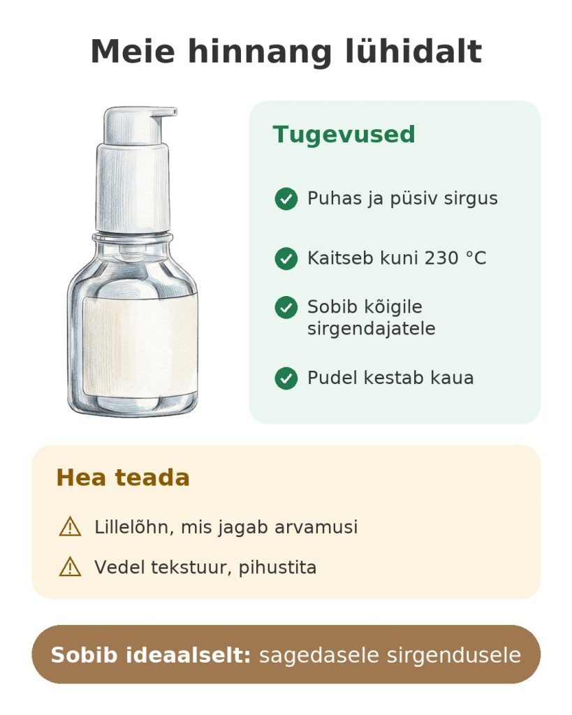 Steampod seerum L'Oréal Professionnel Meie hinnang lühidalt: silutav seerum Steampod – tugevused ja teada vaja