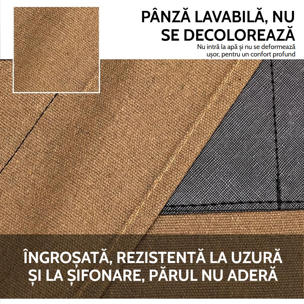 Șorț de frizer din pânză de bumbac cu bretele încrucișate reglabile