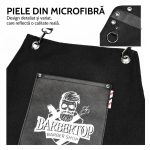 Șorț de frizer din pânză de bumbac cu bretele încrucișate reglabile