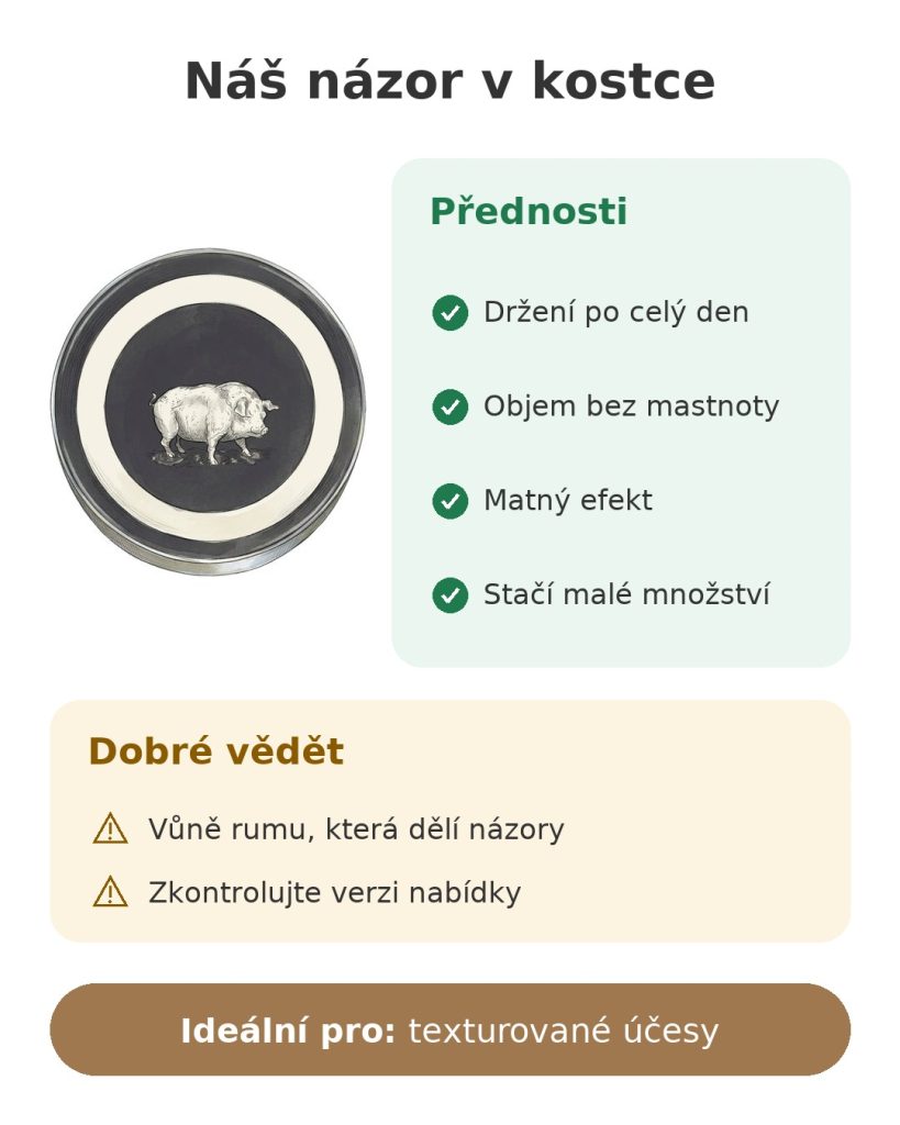 Náš názor v kostce na stylingovou pomádu Reuzel s matným efektem