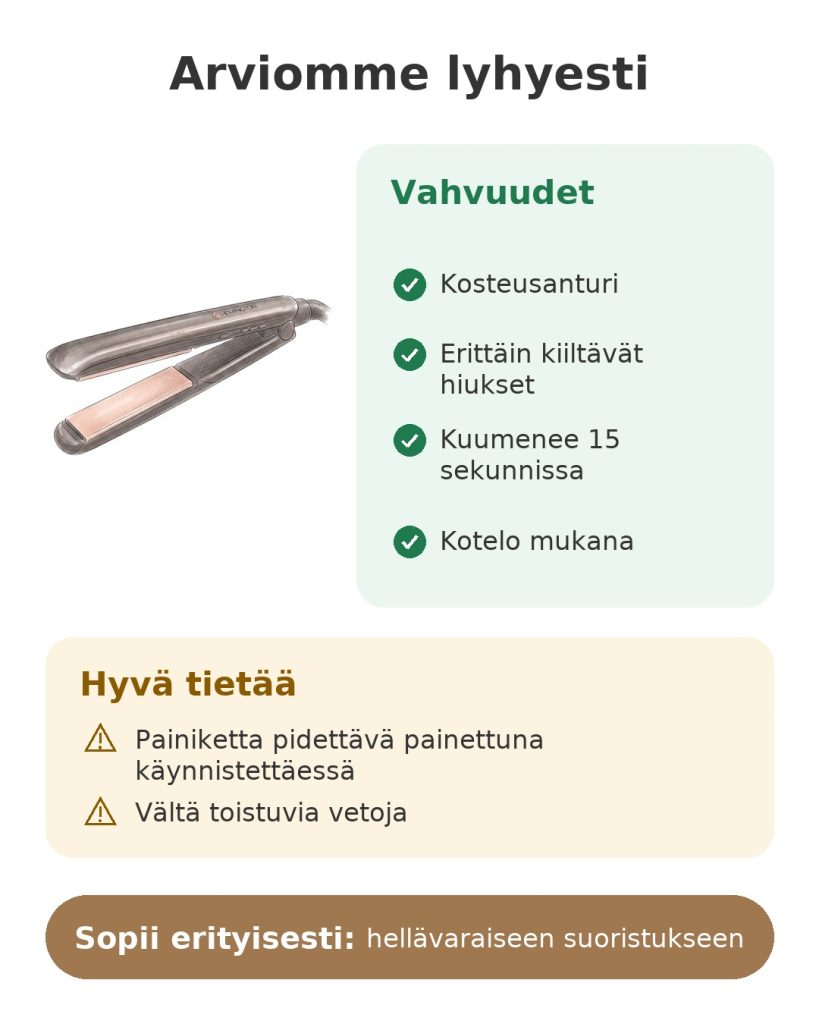 Arviomme lyhyesti: Remington Keratin Protect -suoristusrauta hellävaraiseen suoristukseen