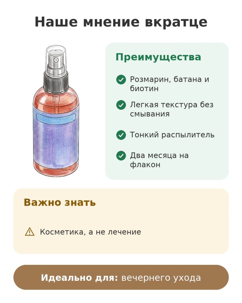 Наше мнение вкратце о сыворотке для волос с розмарином, батаной и биотином