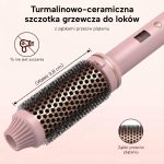 Ceramiczna okrągła szczotka grzewcza 3 w 1 z wyświetlaczem lcd