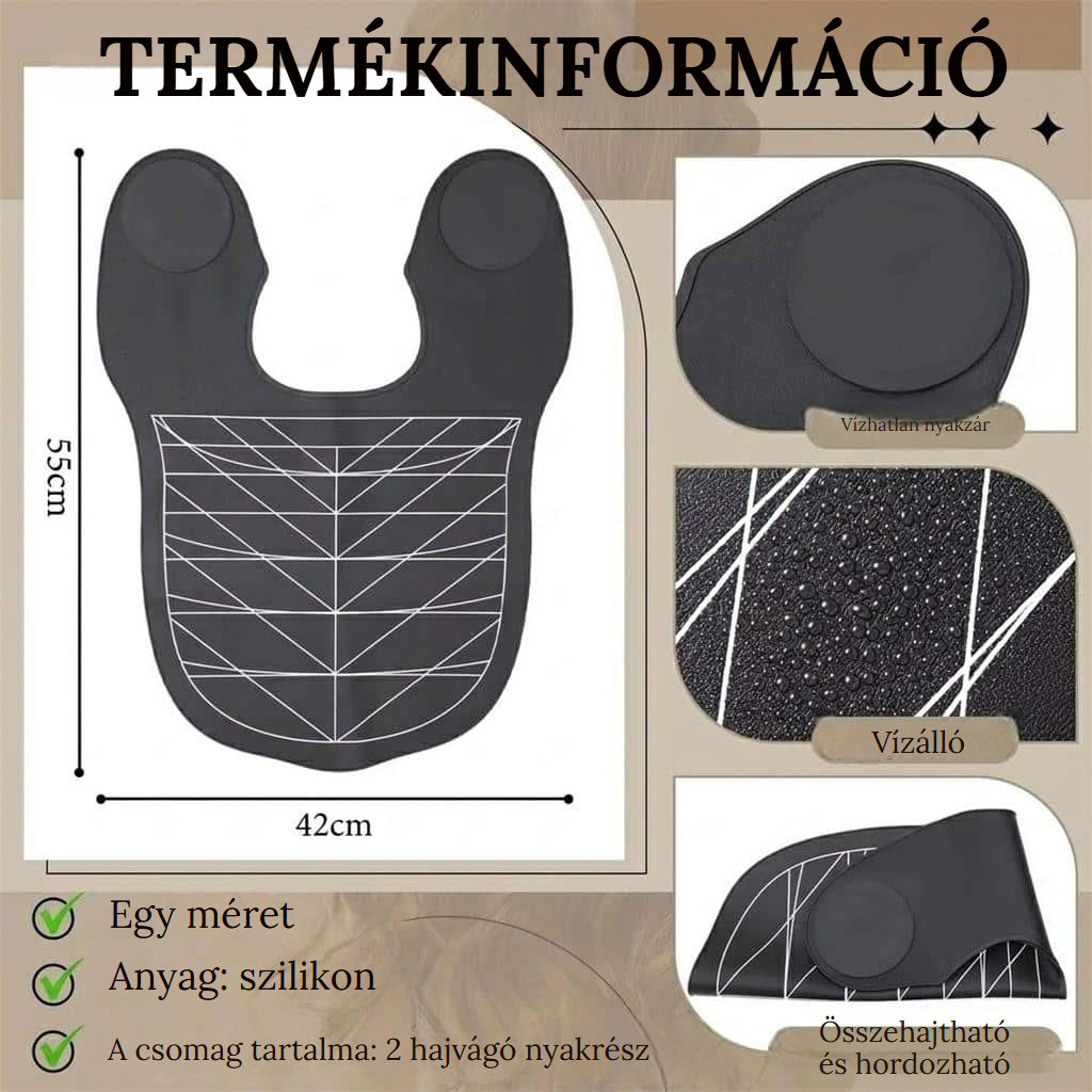 Vízálló geometrikus mintás vágókendő szalonba