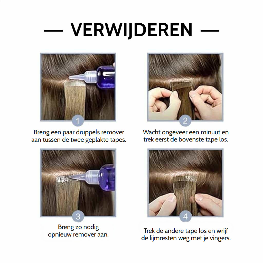 Dubbelzijdige kleefstrips voor extensions en pruiken