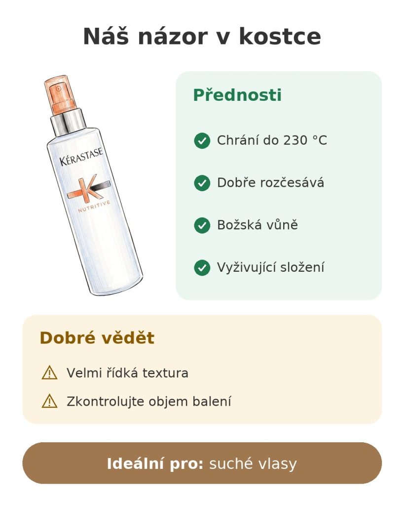 Náš názor v kostce na termoochranný sprej Kérastase Nutritive