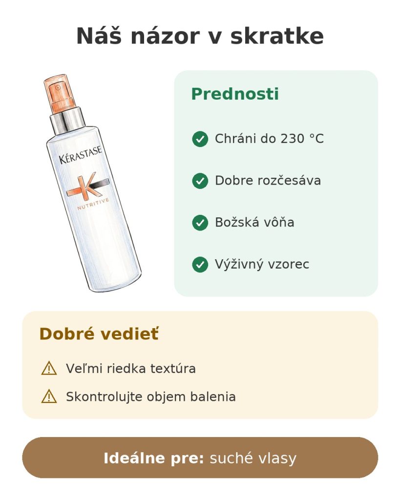 Náš názor v skratke na termoochranný sprej Kérastase Nutritive