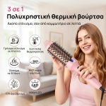 Θερμική βούρτσα ισιώματος, μπούκλας και όγκου με οθόνη led