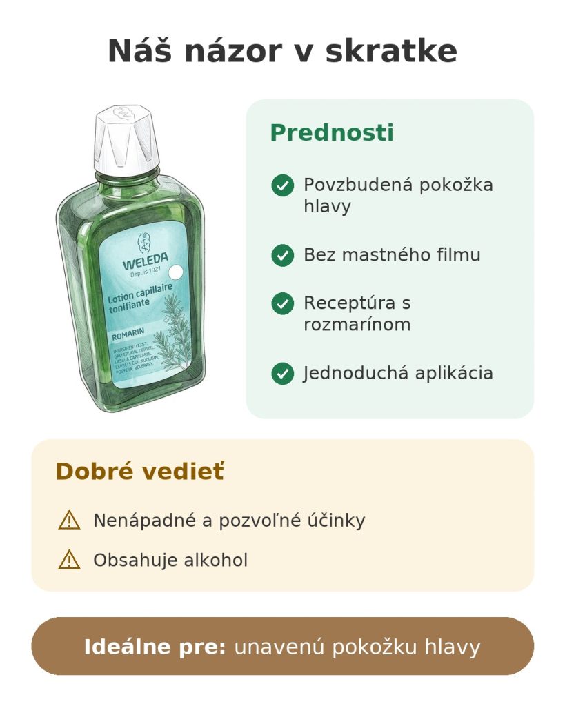 Náš názor v skratke na vlasové tonikum Weleda s rozmarínom