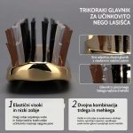 Roza masažna krtača za lasišče z antistatičnimi najlonskimi zobci