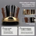 Růžový masážní kartáč na pokožku hlavy s antistatickými nylonovými hroty