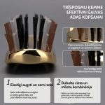 Rozā galvas ādas masāžas suka ar antistatiskiem neilona zobiņiem