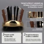 Ružová masážna kefa na pokožku hlavy s antistatickými nylonovými hrotmi