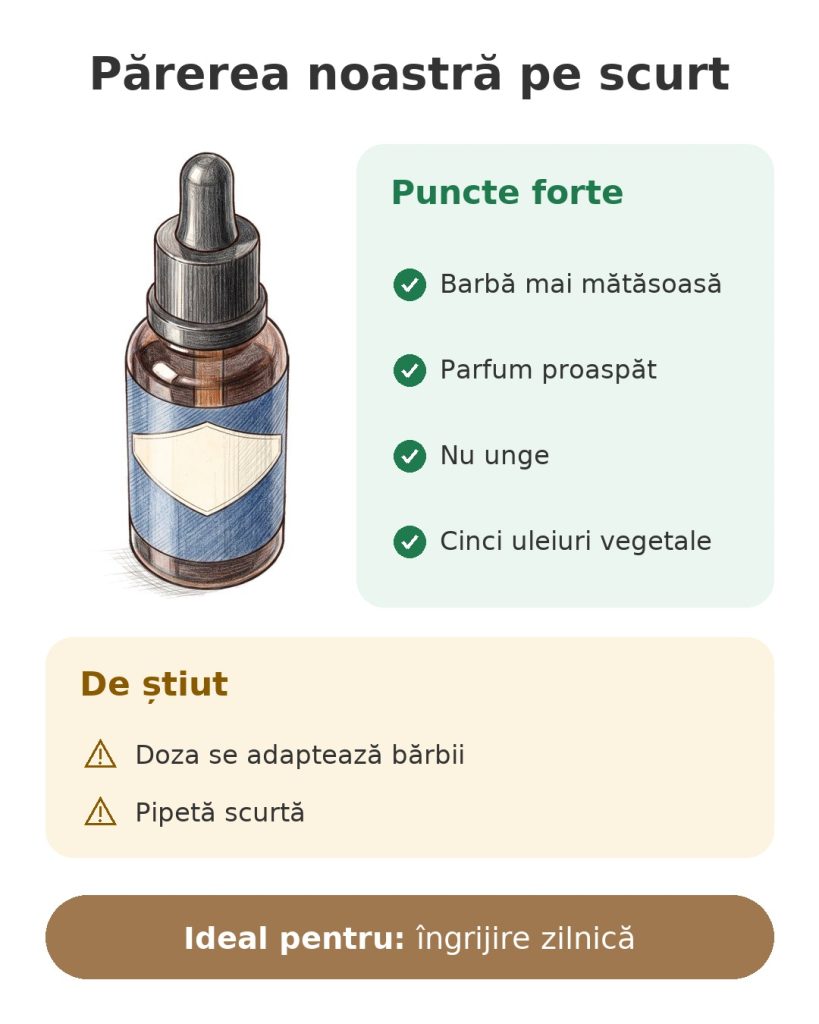 Părerea noastră pe scurt despre uleiul pentru barbă Gillette
