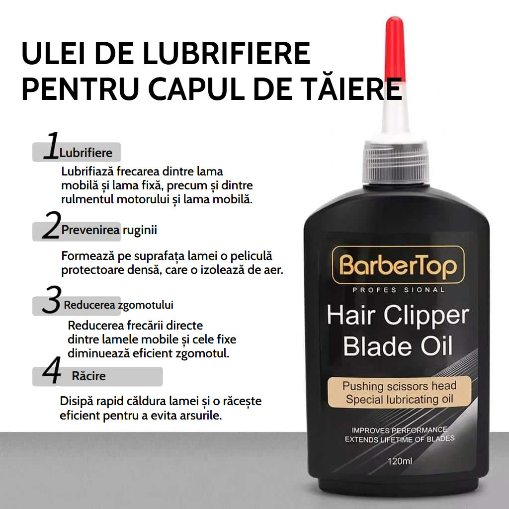 Ulei lubrifiant pentru lamele mașinii de tuns, de 120 ml
