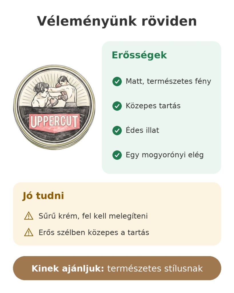 Véleményünk röviden: Uppercut Deluxe matt hajformázó pomádé: erősségek, tudnivalók és ideális használat