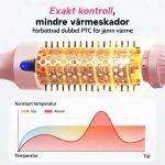 Värmeborste som slätar, lockar och ger volym, med LED-display