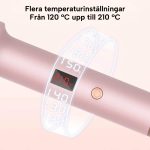 Rund 3-i-1-värmeborste i keramik med LCD-skärm