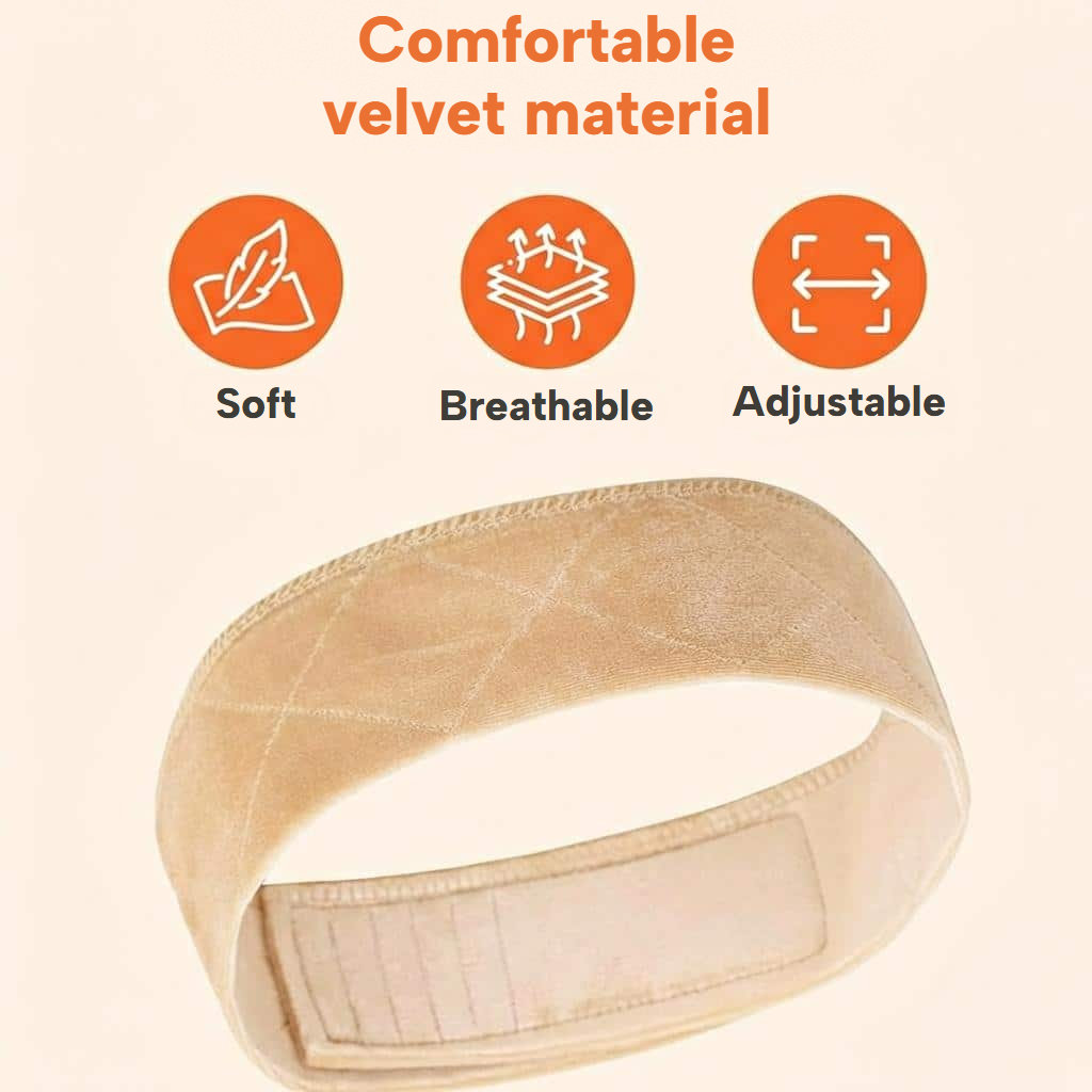 Non-slip wig grip headband with adjustable Velcro