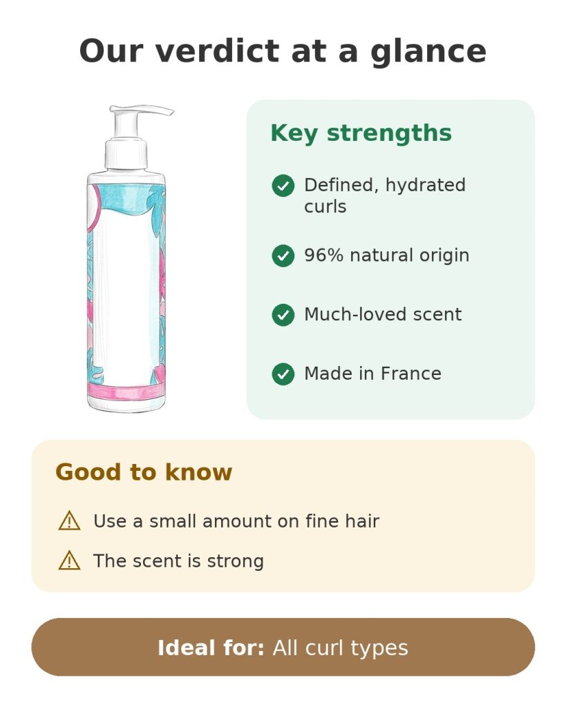 Our verdict at a glance on the Acticurl leave-in conditioner for defined, hydrated curls