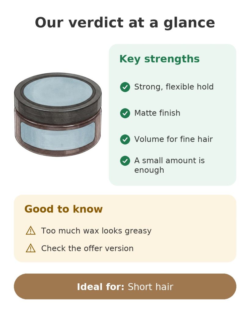 Our verdict at a glance on American Crew Fiber styling wax